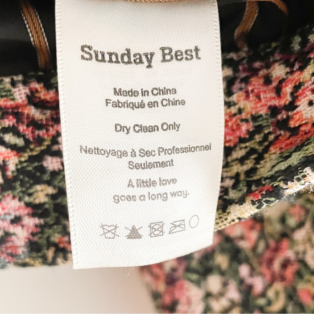 Aritzia Sunday Best Pink Green Floral Tweed Jacket - Picture 10 of 15
